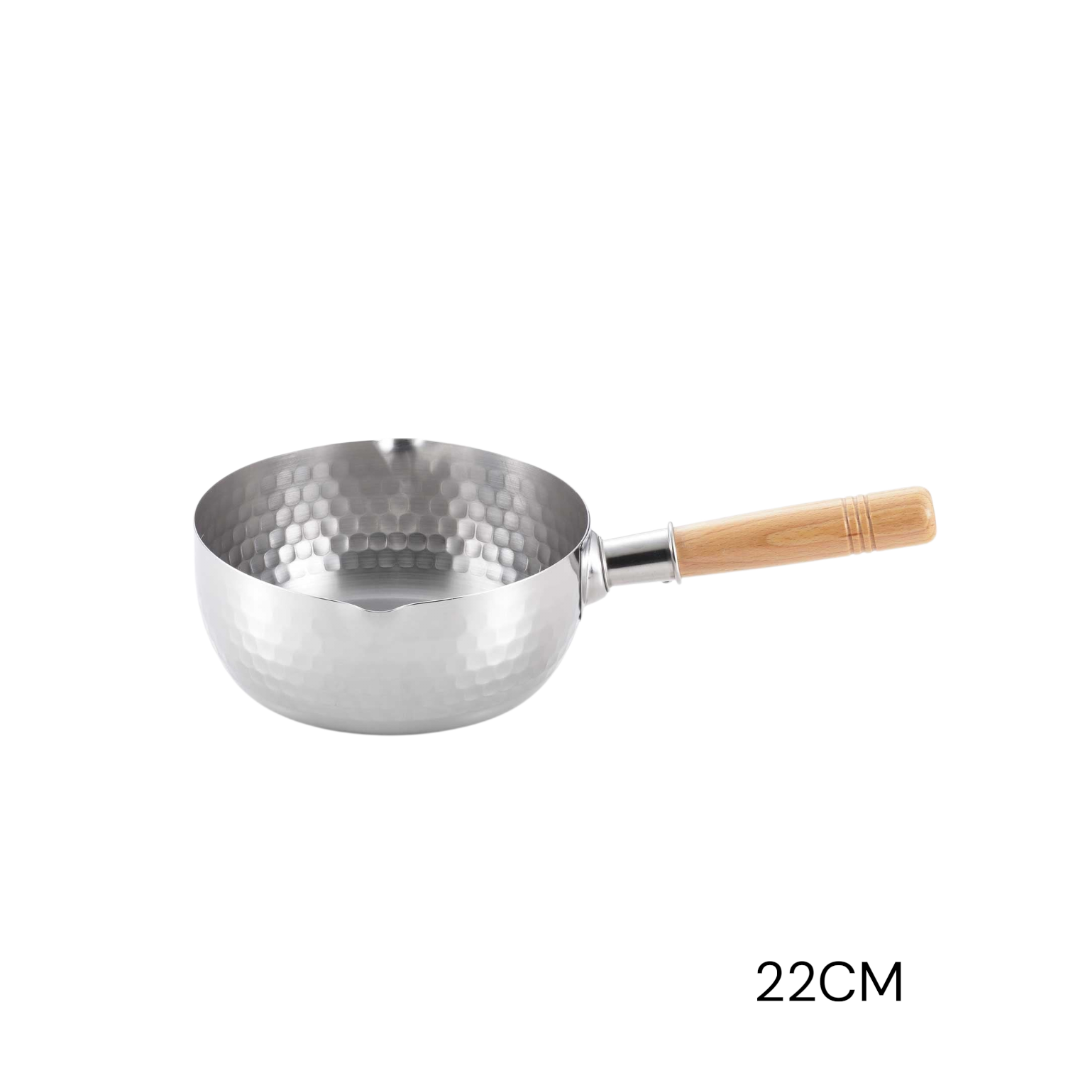 Stainless Steel Hammered Saucepan (22cm)