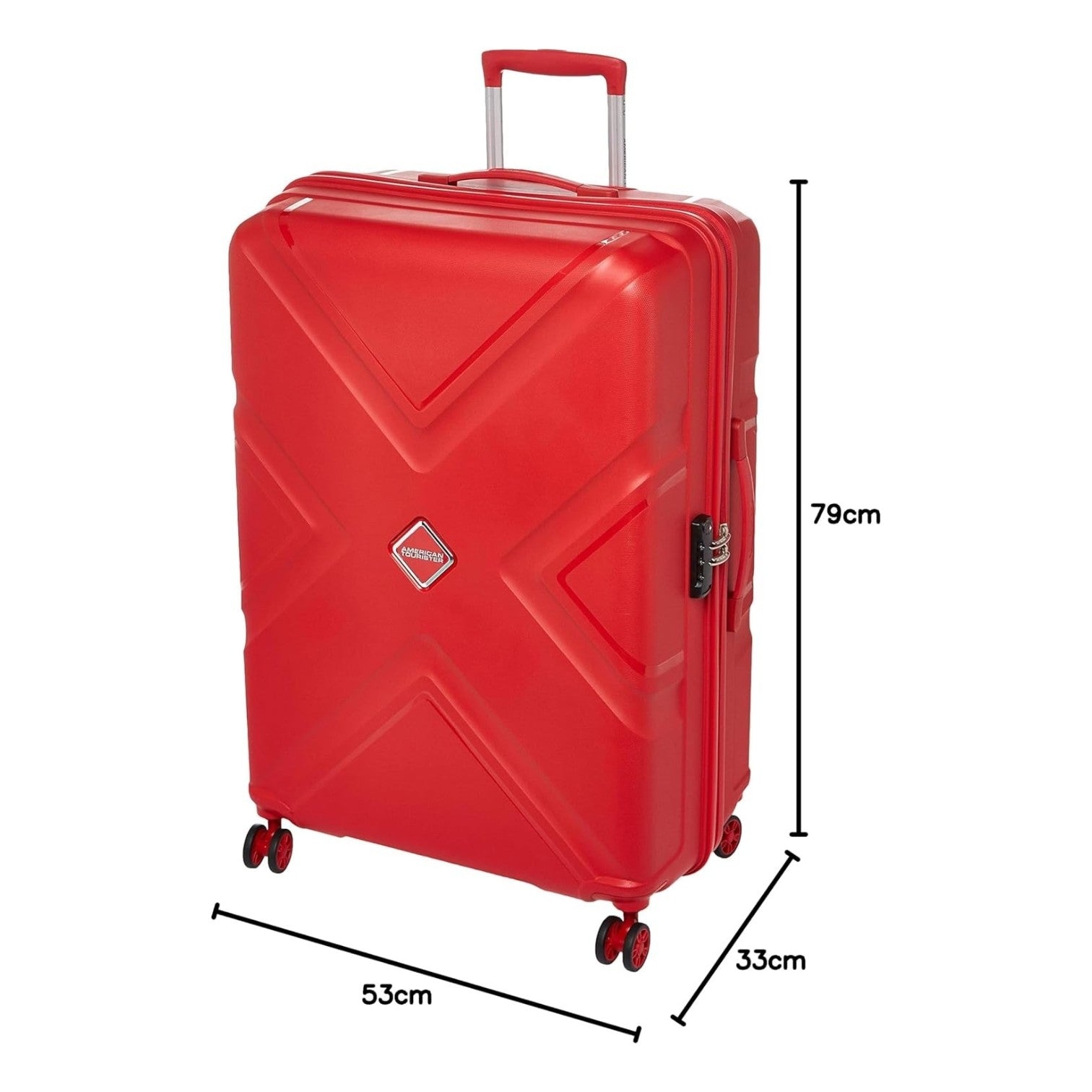 American Tourister Kross Trolley Bag – 79cm – Formula Red – LE200103
