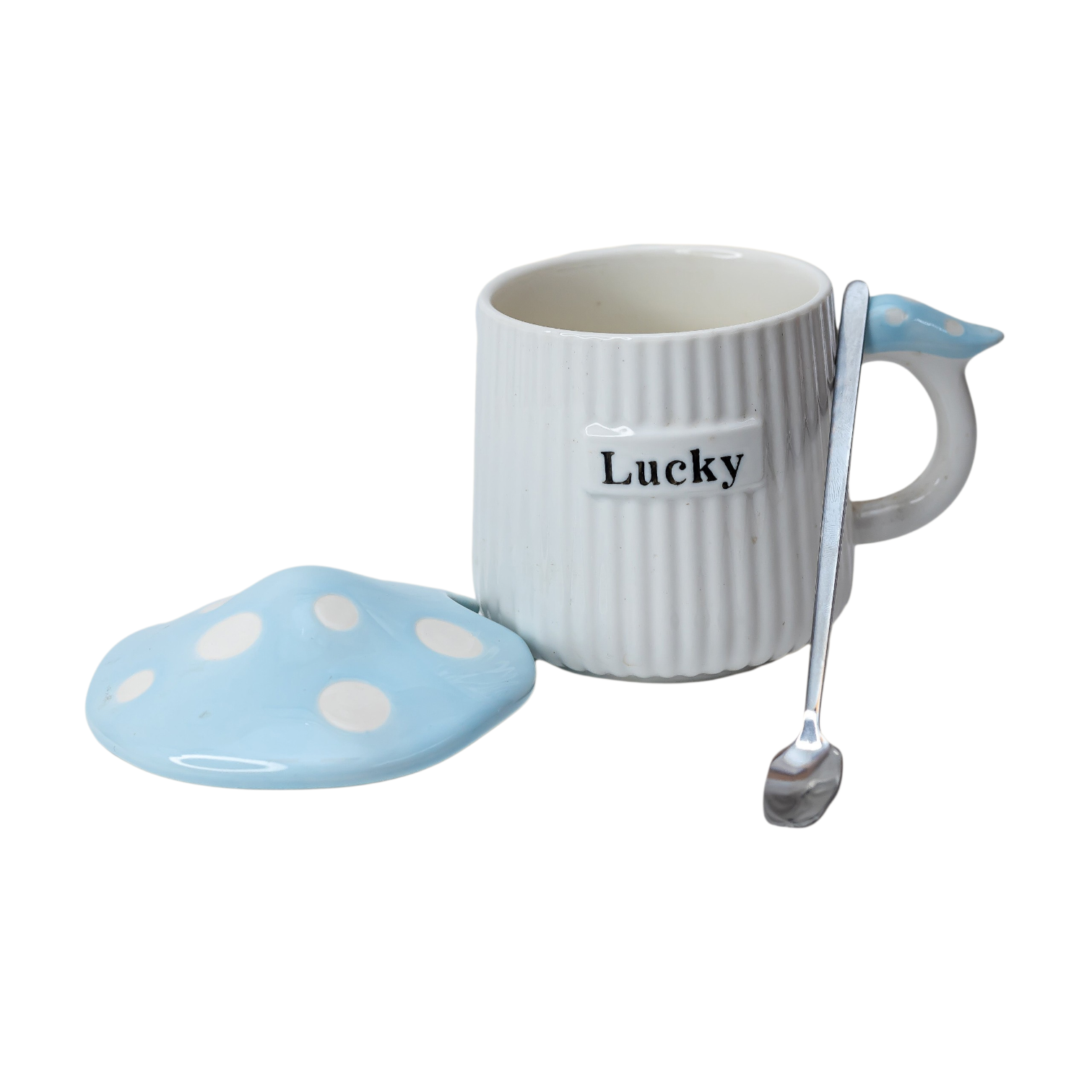 Mushroom Ceramic Mug with Lid - BL1441
