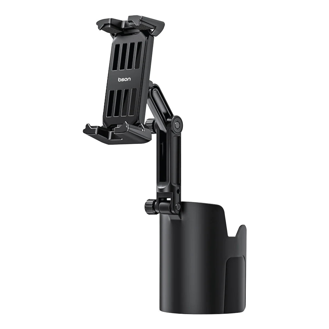 Bson 2-in-1 Cup & Phone Holder for Car – 360° Rotation, Adjustable Extender, One-Hand Operation, Universal Compatibility - BRK323