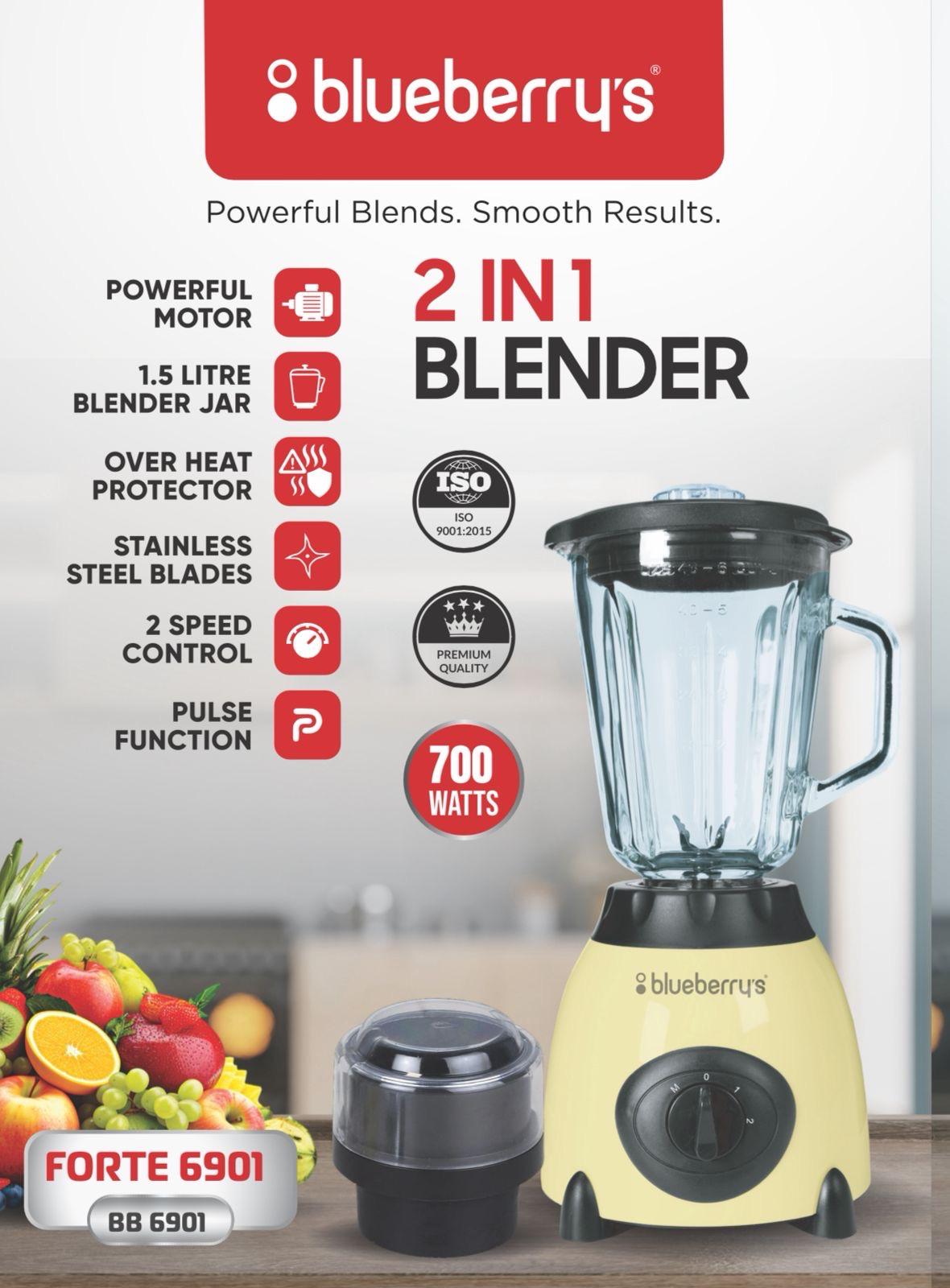 Bluberrys FORTE 6901 2 IN 1 BLENDER 700 WATTS