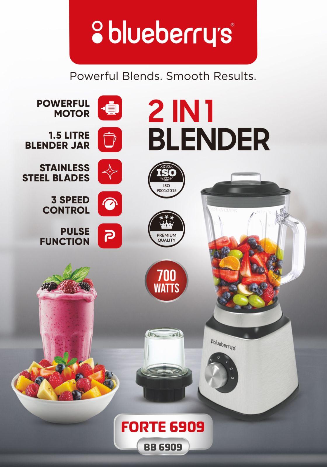 Bluberrys FORTE 6909 2 IN 1 BLENDER 700 WATTS