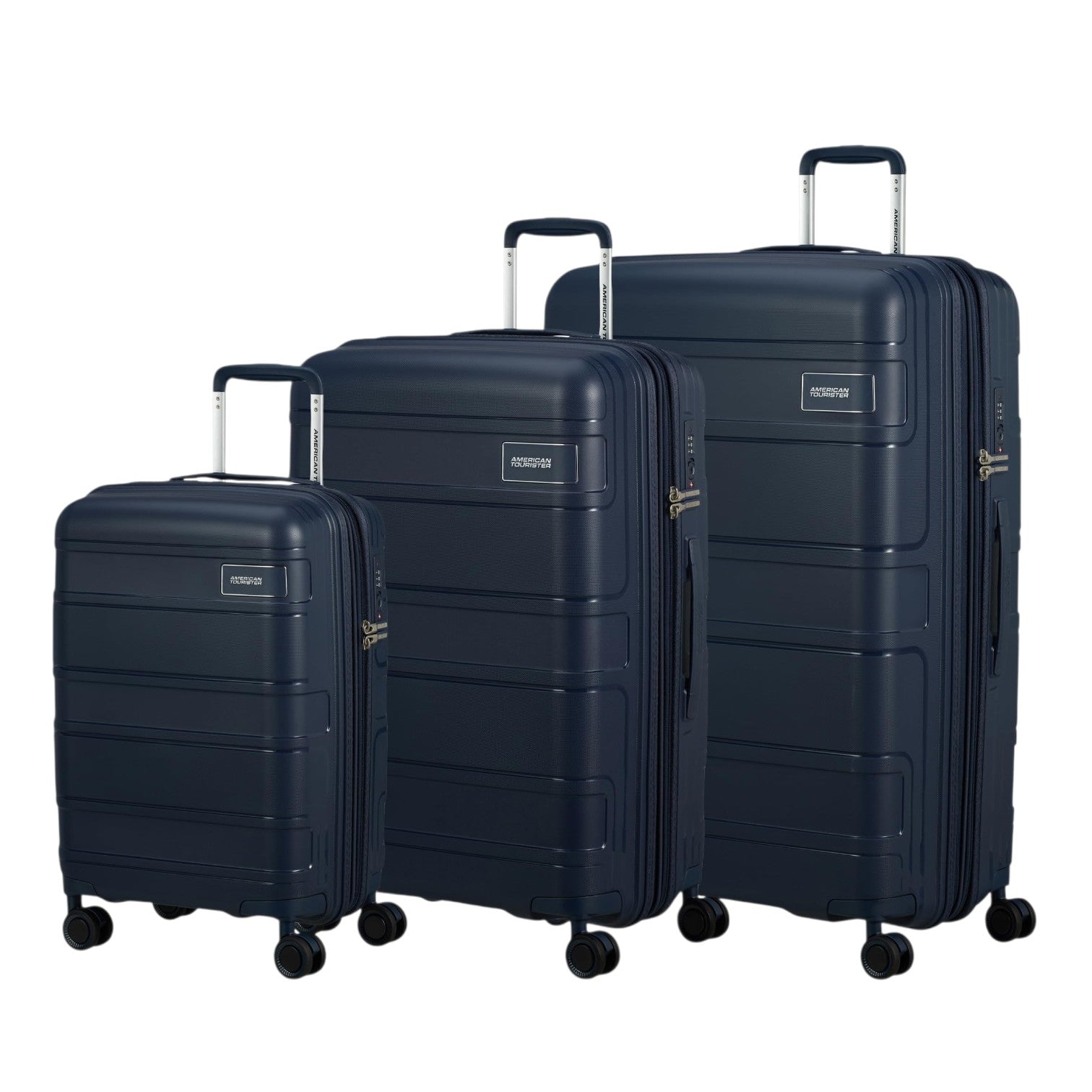 American Tourister Trolley Bag Set of 3 – 55cm 69cm & 81cm – Navy – GZ441003