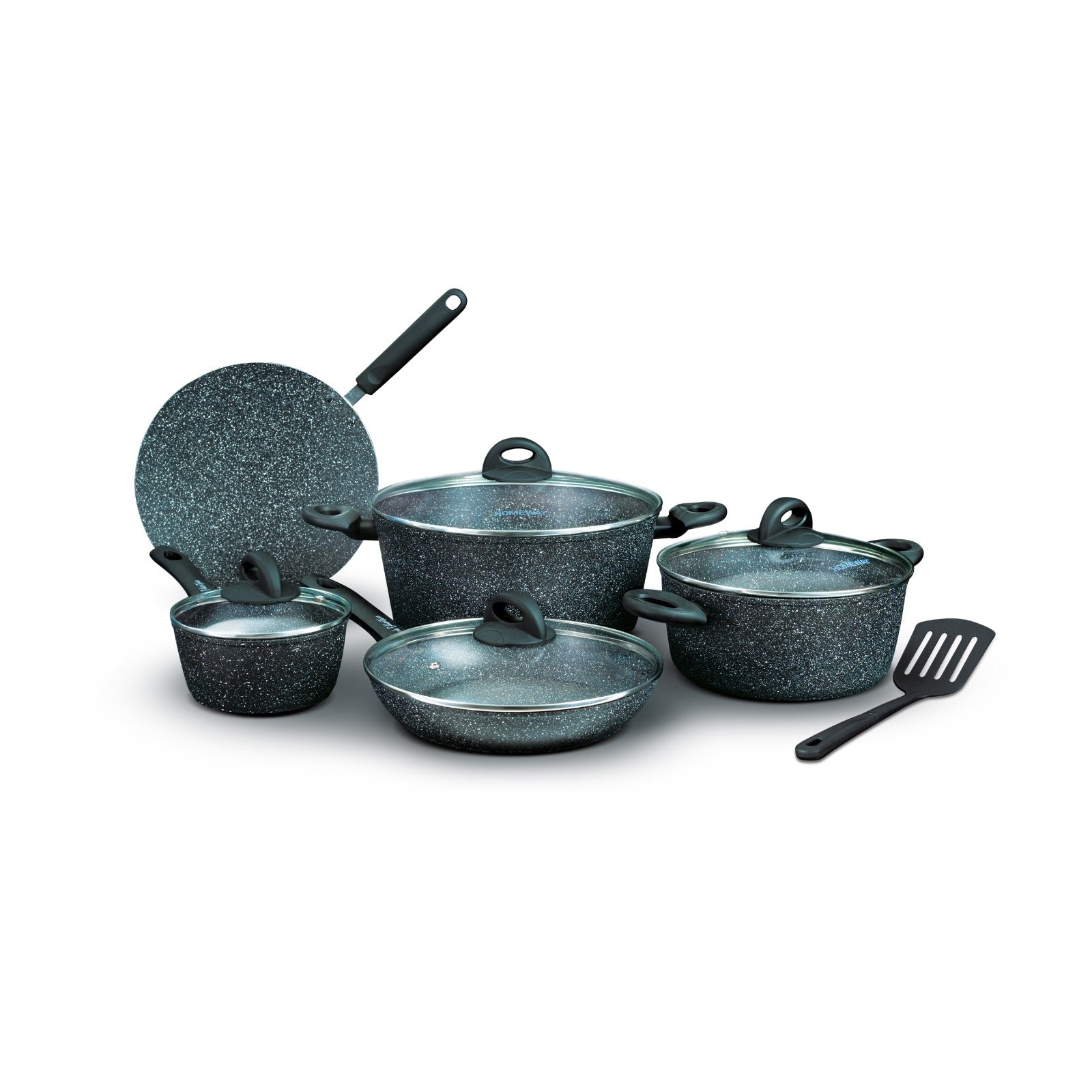 Homeway 10Pcs Marble Cookware Set HW3696