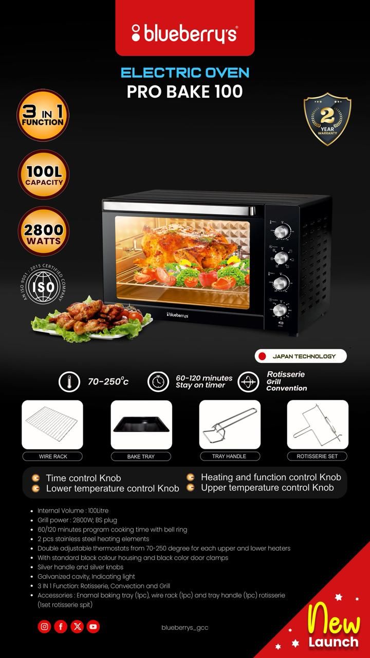 Blueberrys ProBake 100 Ltrs OTG