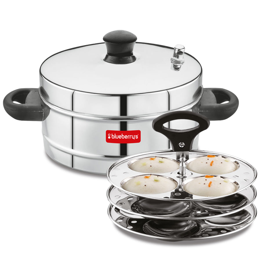 Blueberrys Stainless Steel Idly Cooker with 3 Plate Misty 3