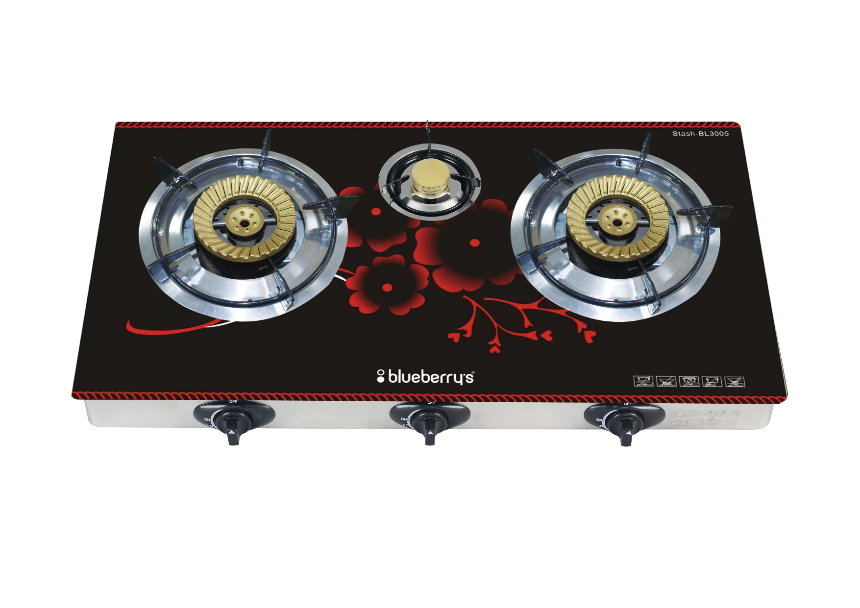 Blueberrys STASH -BL3005 GAS STOVE 3 BURNER