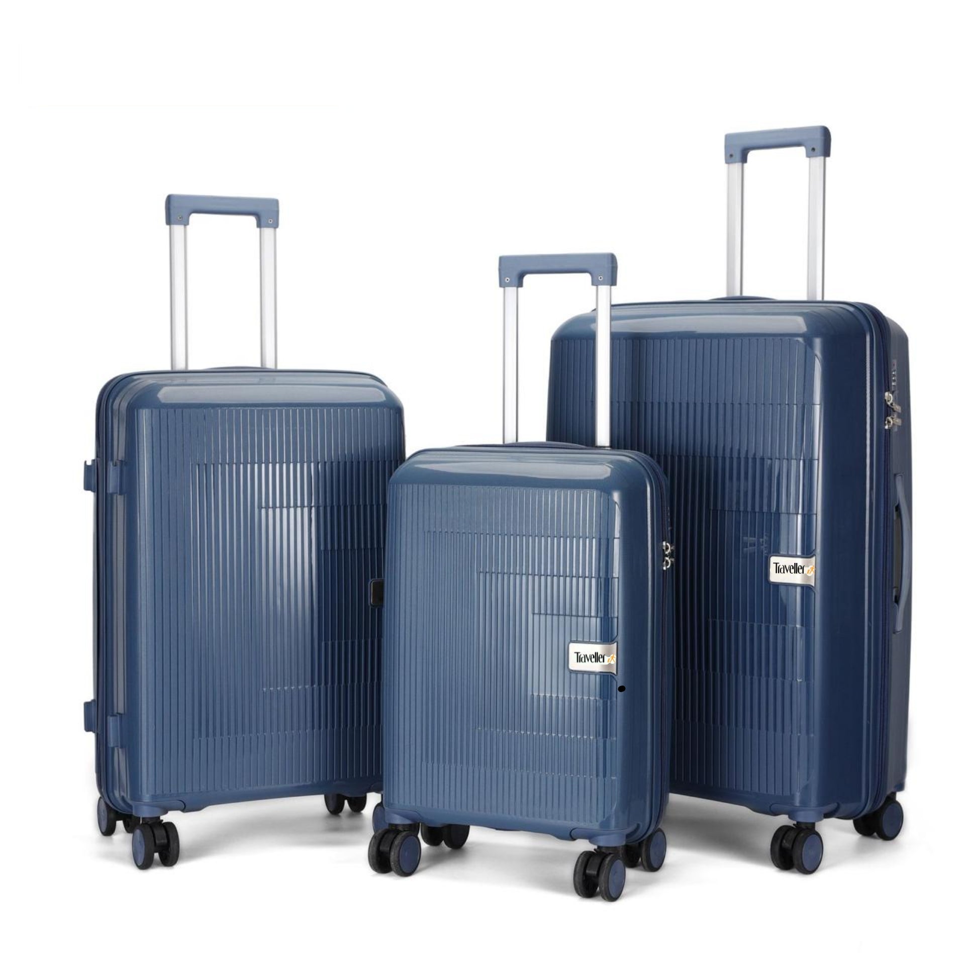 Traveller Trolley Bag Set of 3 – 20, 24 & 28 Inch – Navy – TR3020