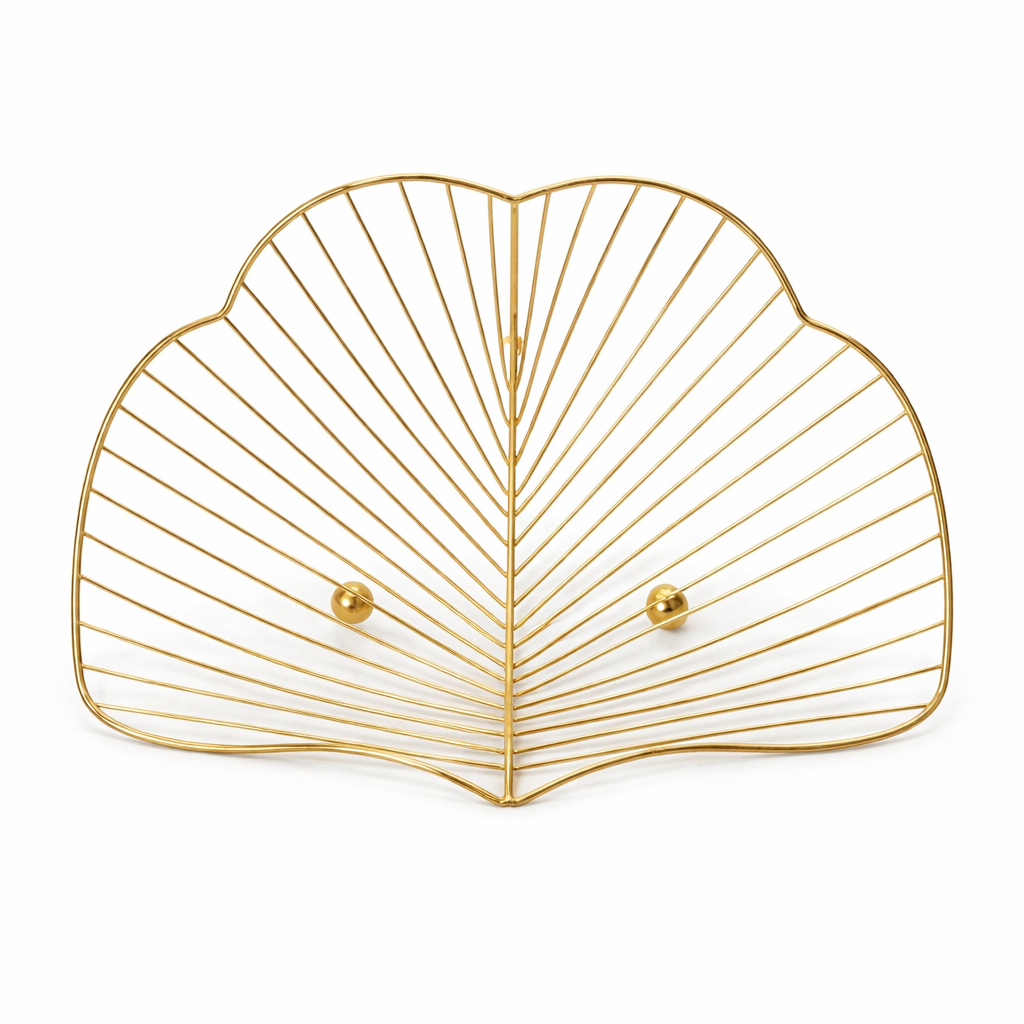 Golden Leaf Iron Fruit Basket - ZM KR7